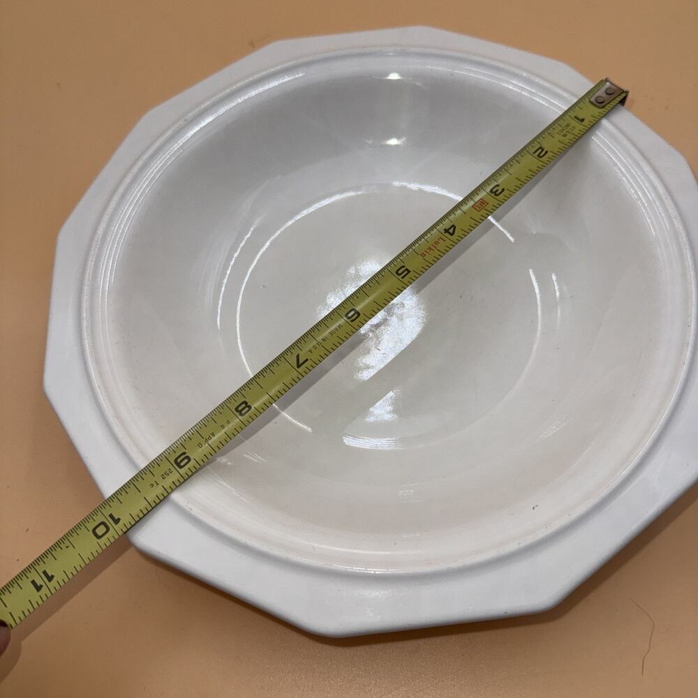 Pfaltzgraff USA Heritage White 10” Round Rimmed Vegetable Serving Nappy Bowl - Picture 2 of 4